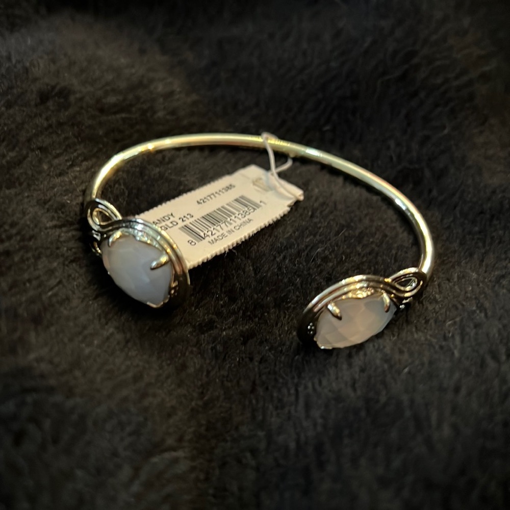 Kendra Scott cat’s-eye slate Andy bracelet with gold hardware
